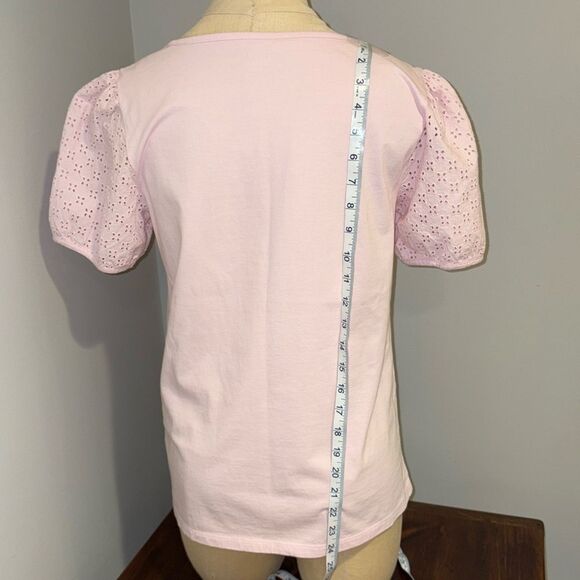 Talbots Cotton Eyelet Short Sleeve Top Size S - Picture 6 of 10